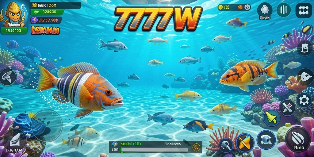 Screenshot utama menampilkan tampilan gameplay Tembak Ikan yang mendebarkan.