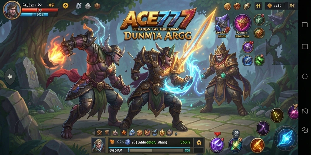 Tangkapan layar utama dari gameplay seru ACE777 di dunia ARPG.