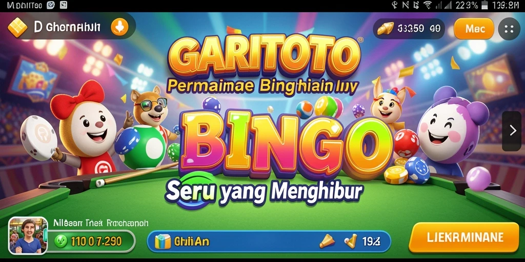 Screenshot GARITOTO menampilkan gameplay Bingo yang seru dan interaktif.