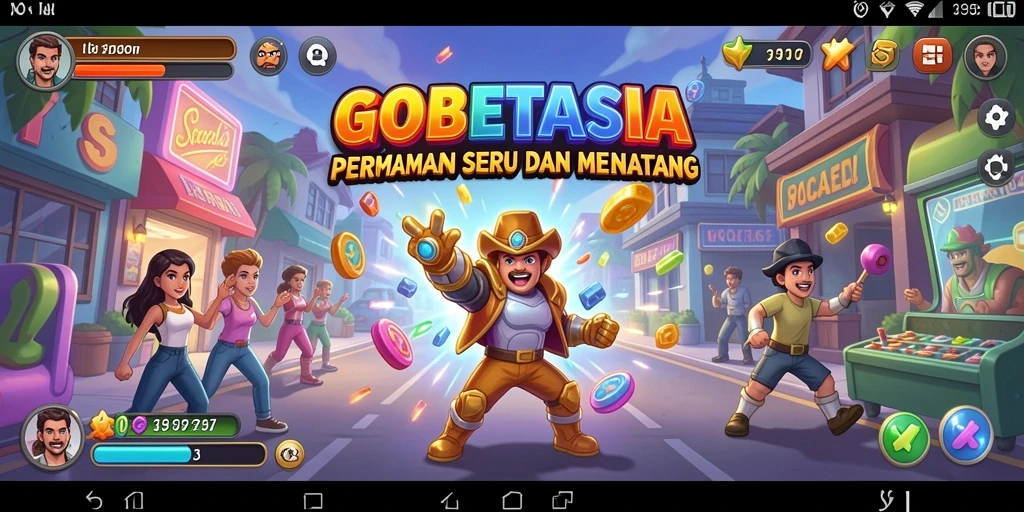 Tampilan gameplay seru GOBETASIA dengan aksi cepat dan tantangan mendebarkan.