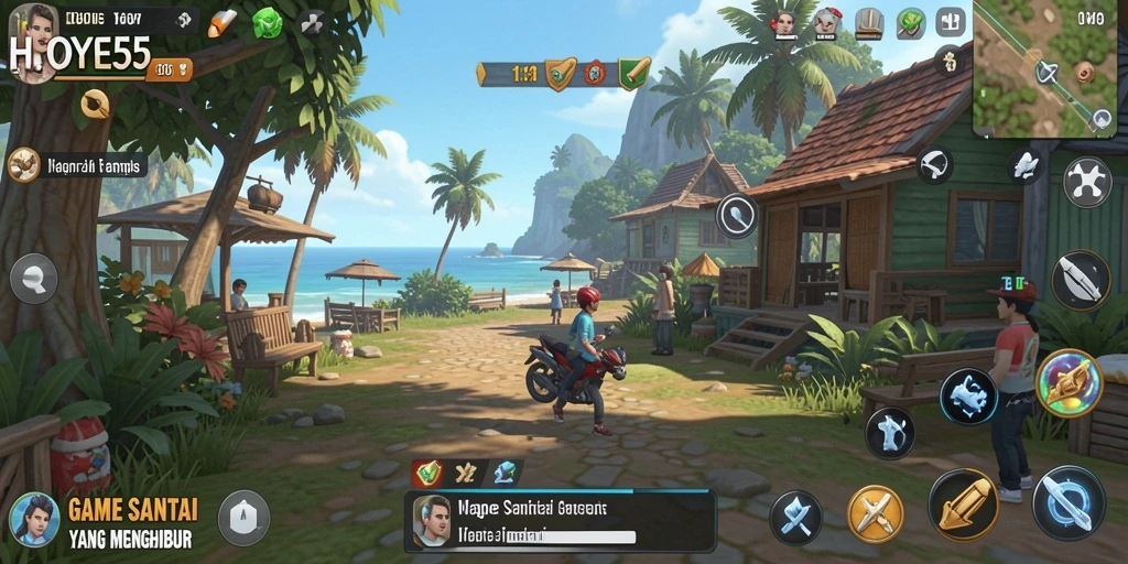 Screenshot utama HOYE55 menampilkan gameplay yang menyenangkan dan interaktif.