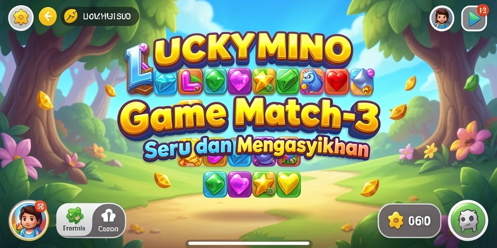 Tampilan gameplay seru dari LUCKYMINO dengan grafis yang menarik.