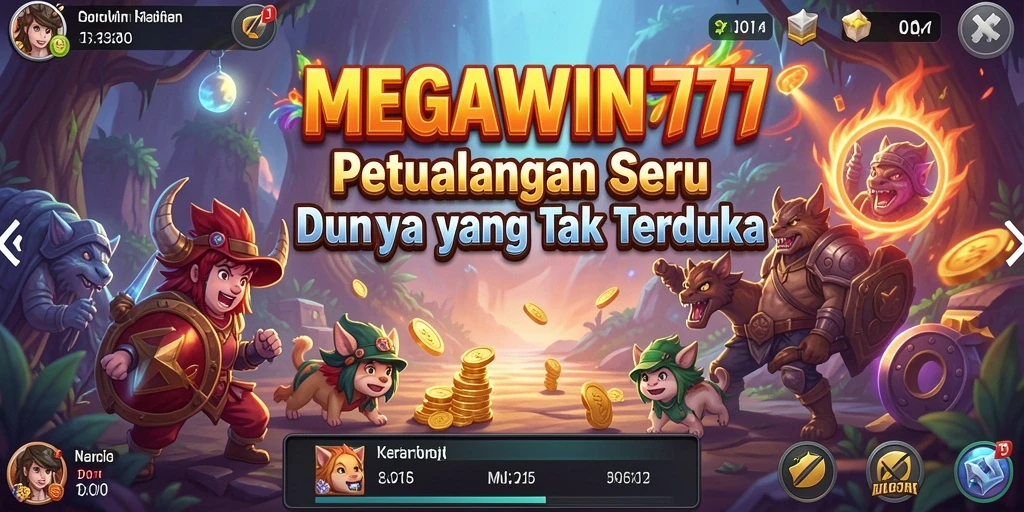 Gameplay MEGAWIN777 yang penuh aksi dan petualangan menarik.
