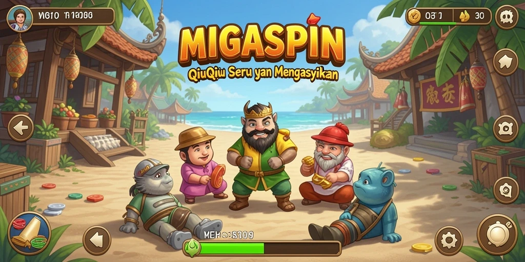 Screenshot MIGASPIN menampilkan gameplay QiuQiu yang mengasyikkan.