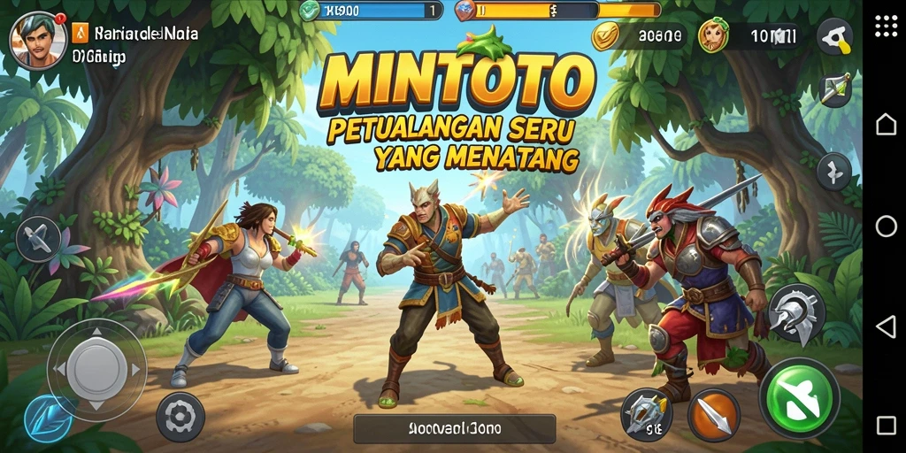 Tampilan gameplay MINTOTO yang penuh aksi dan petualangan.