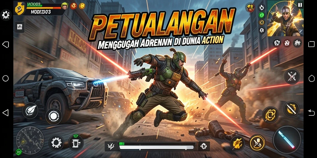 Tangkapan layar dari gameplay seru MODE303 yang penuh aksi.