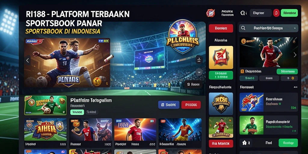 Tampilan interaktif dan menarik dari gameplay Sportsbook RI188.