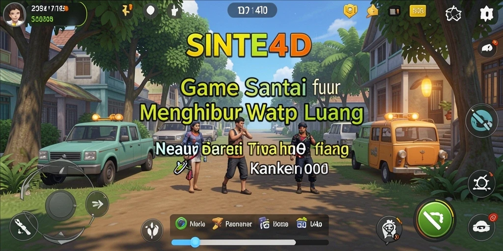 Screenshot gameplay SINTE4D yang menarik dan menyenangkan.