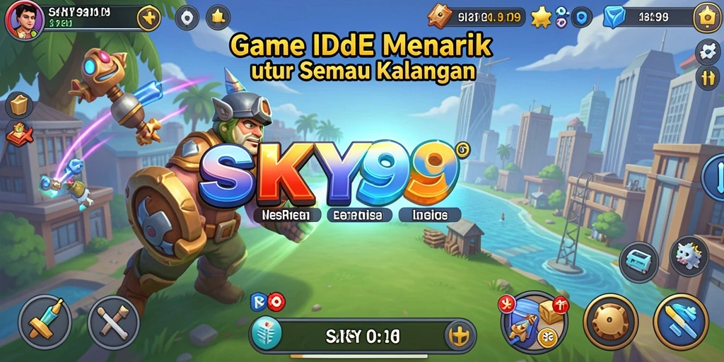 Tangkapan layar dari SKY99 menampilkan gameplay yang menarik dan santai.