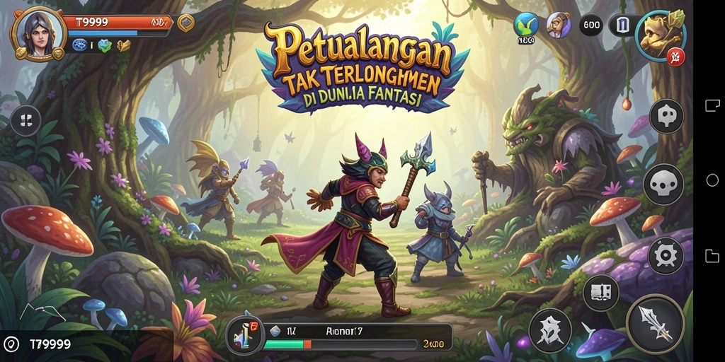 Tampilan gameplay T9999 yang memukau dalam petualangan epik.