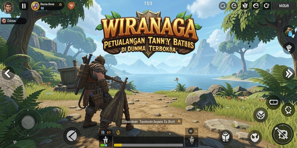 Tangkapan layar gameplay WIRANAGA yang menampilkan petualangan Open World