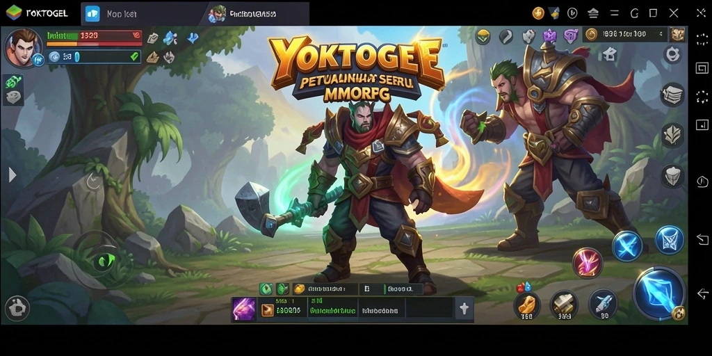Tampilan seru gameplay YOKTOGEL dalam petualangan MMORPG.